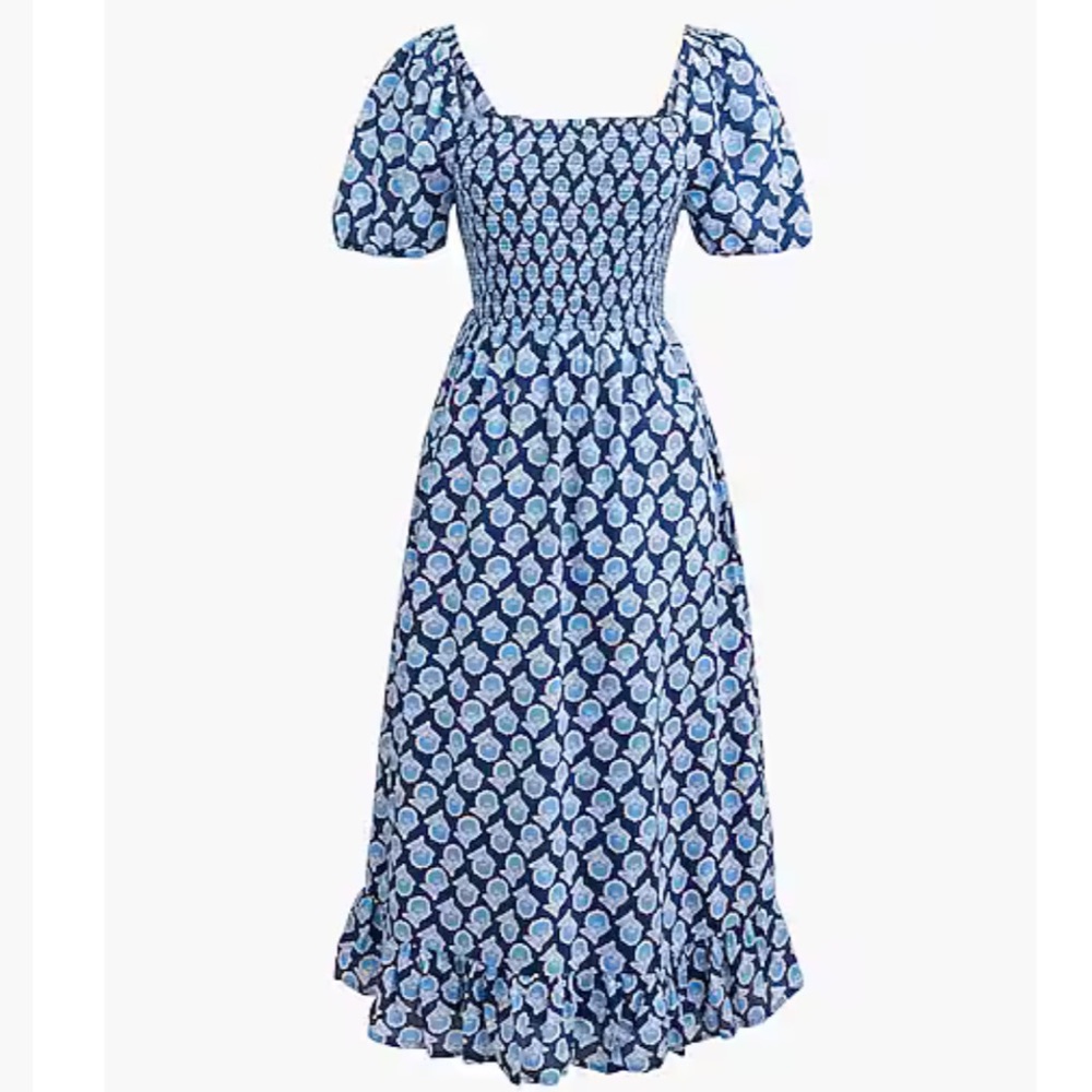 J.Crew Smocked Midi Dress